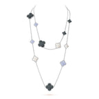 [Shinejoy] COLLIER EN ARGENT ET CHALCÉDONY MOP À MOTIF CLOVER 16