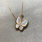 [Shinejoy]BUTTERFLY MOP DIAMOND NECKLACE
