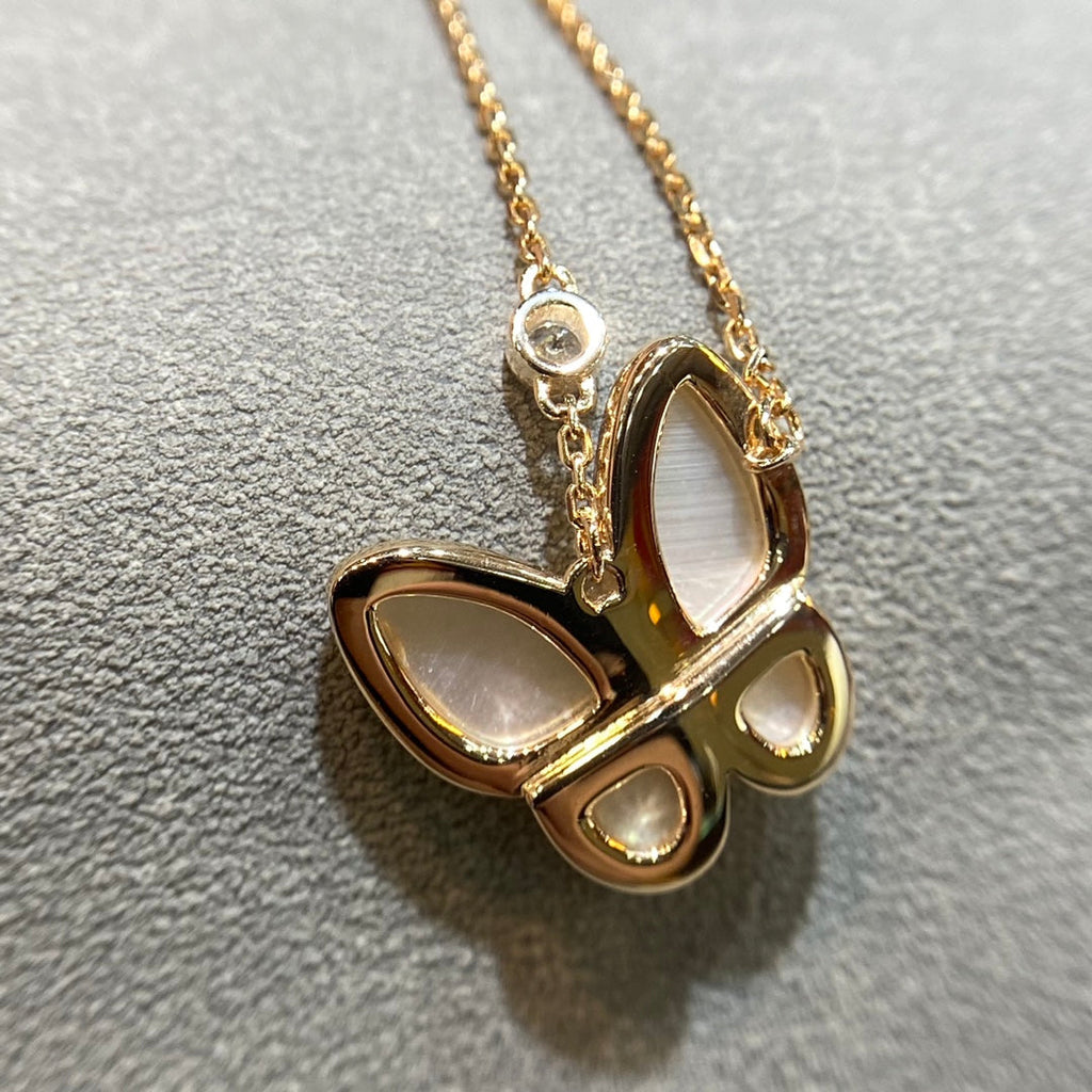 [Shinejoy]BUTTERFLY MOP DIAMOND NECKLACE