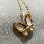 [Shinejoy]BUTTERFLY MOP DIAMOND NECKLACE