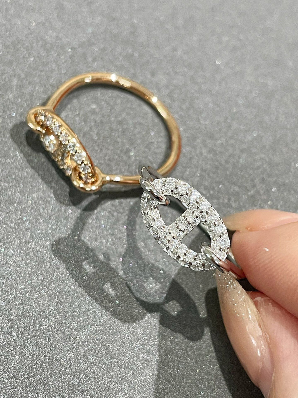 Bague ronde en petit diamant [Shinejoy]