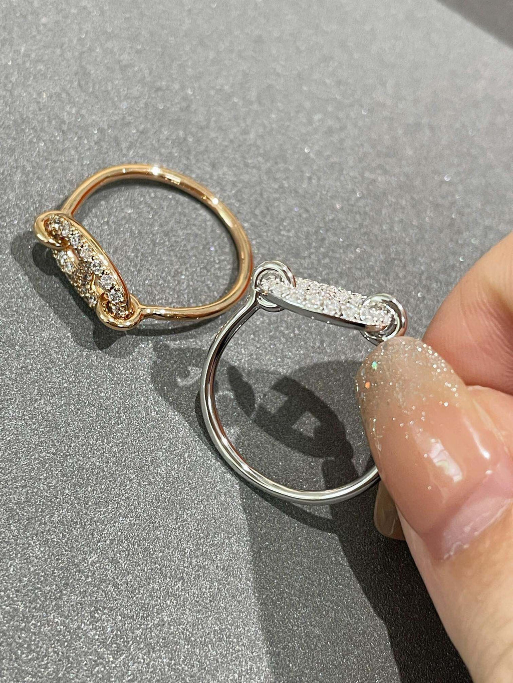 Bague ronde en petit diamant [Shinejoy]