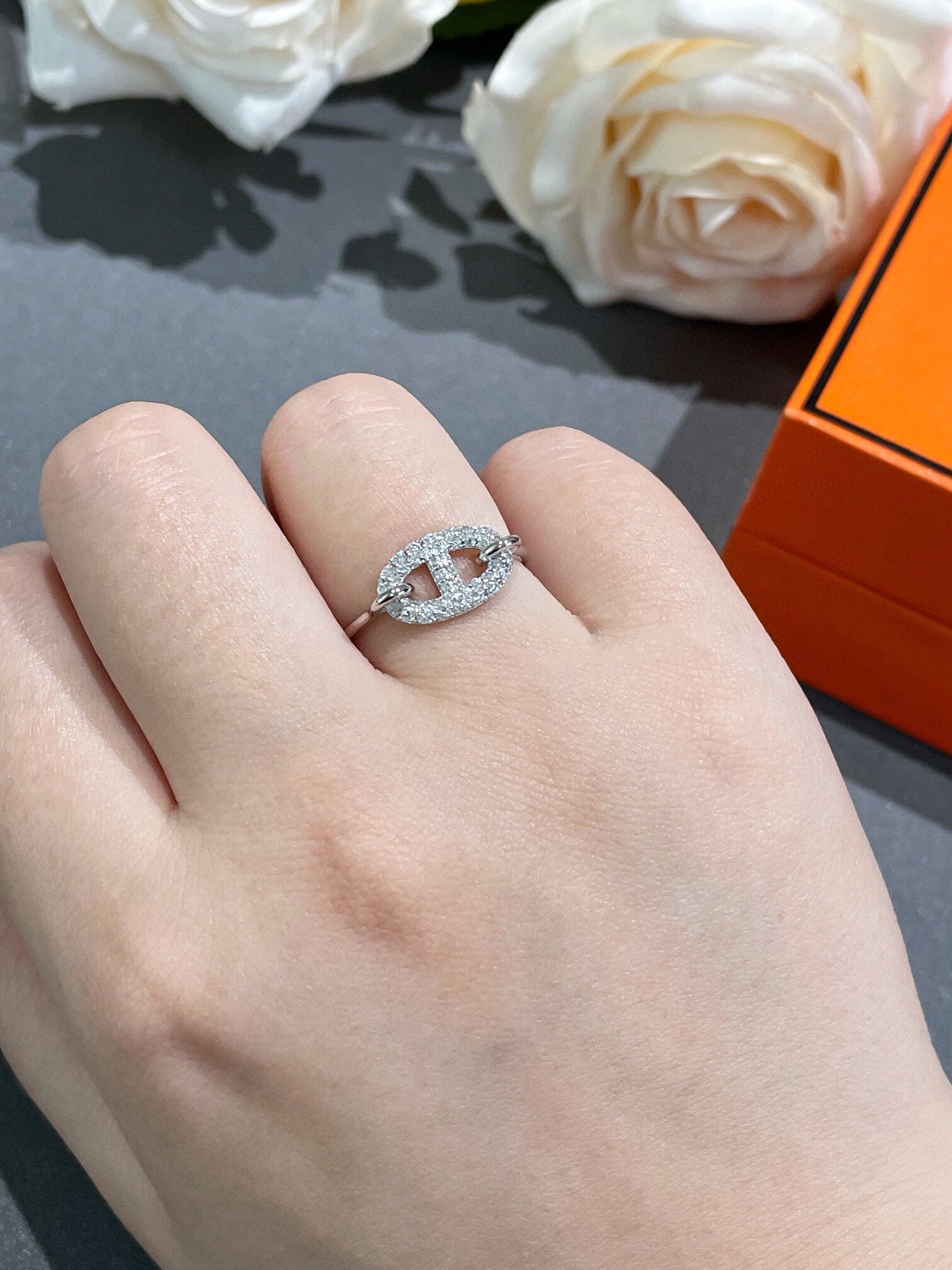 Bague ronde en petit diamant [Shinejoy]