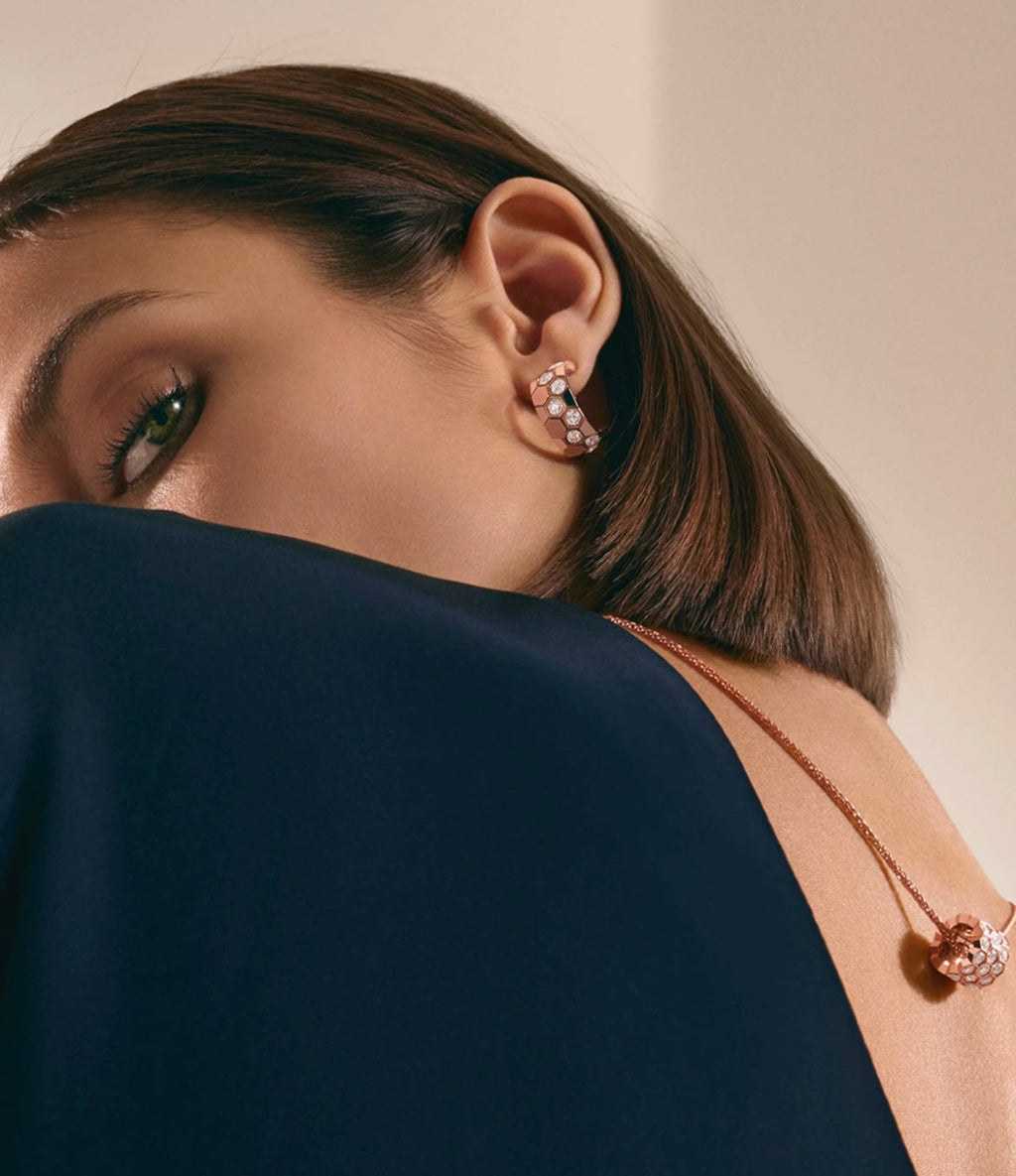 [Shinejoy]BEE LOVE DIAMOND HOOP EARRINGS