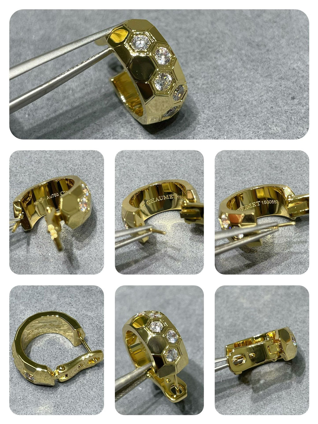 [Shinejoy]BEE LOVE DIAMOND HOOP EARRINGS