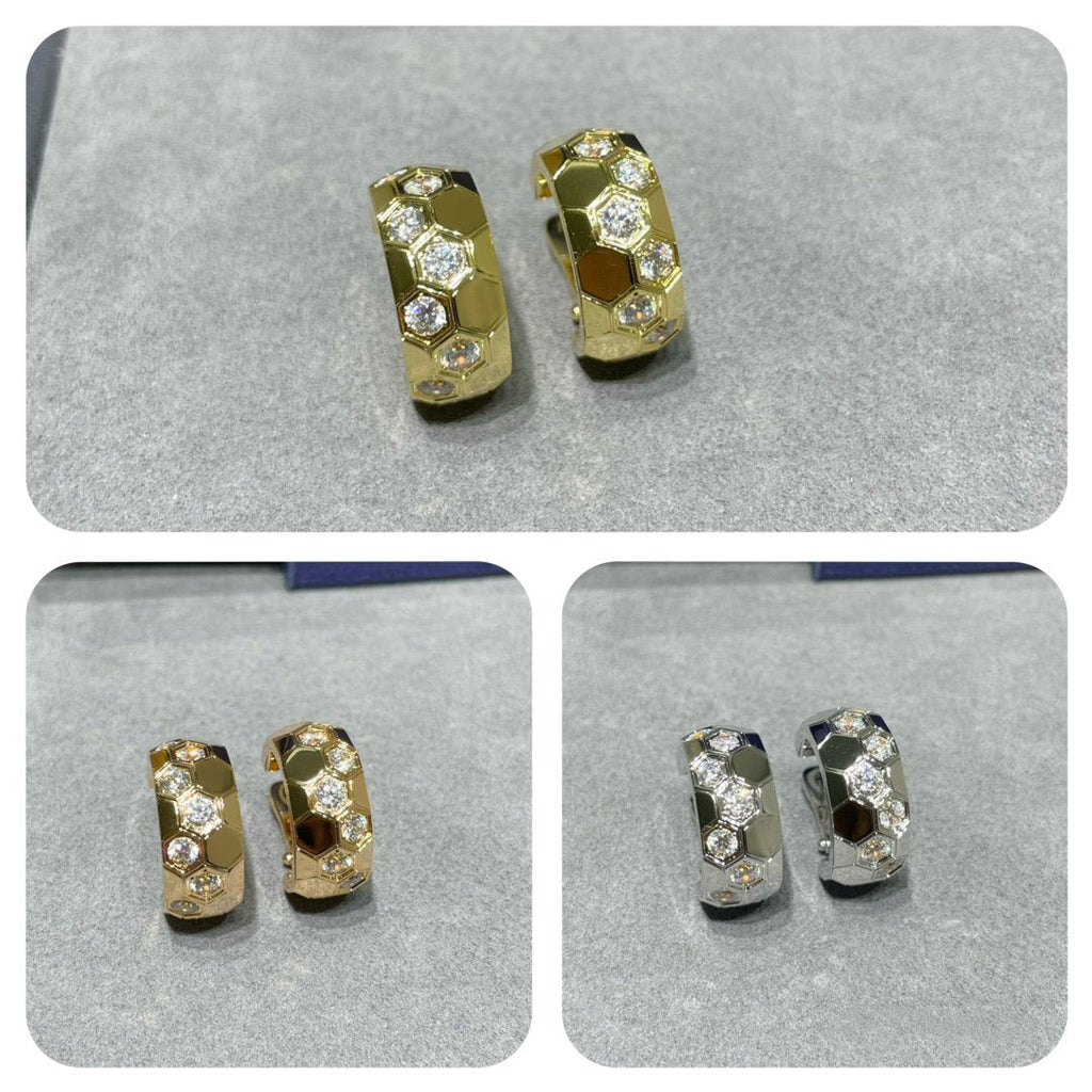 [Shinejoy]BEE LOVE DIAMOND HOOP EARRINGS
