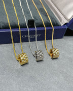 [Shinejoy]BEE LOVE DIAMOND PAVED 3 ROW NECKLACE
