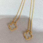 [Shinejoy] COLLIER EN OR ROSE ET CRISTAL DE CLOVER ROCK