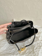 BV スモール アンダモ 25cm ブラック ラムスキン