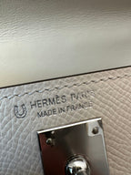 HM ケリー ミニ 20 ホワイト エプソム シルバー ハードウェア