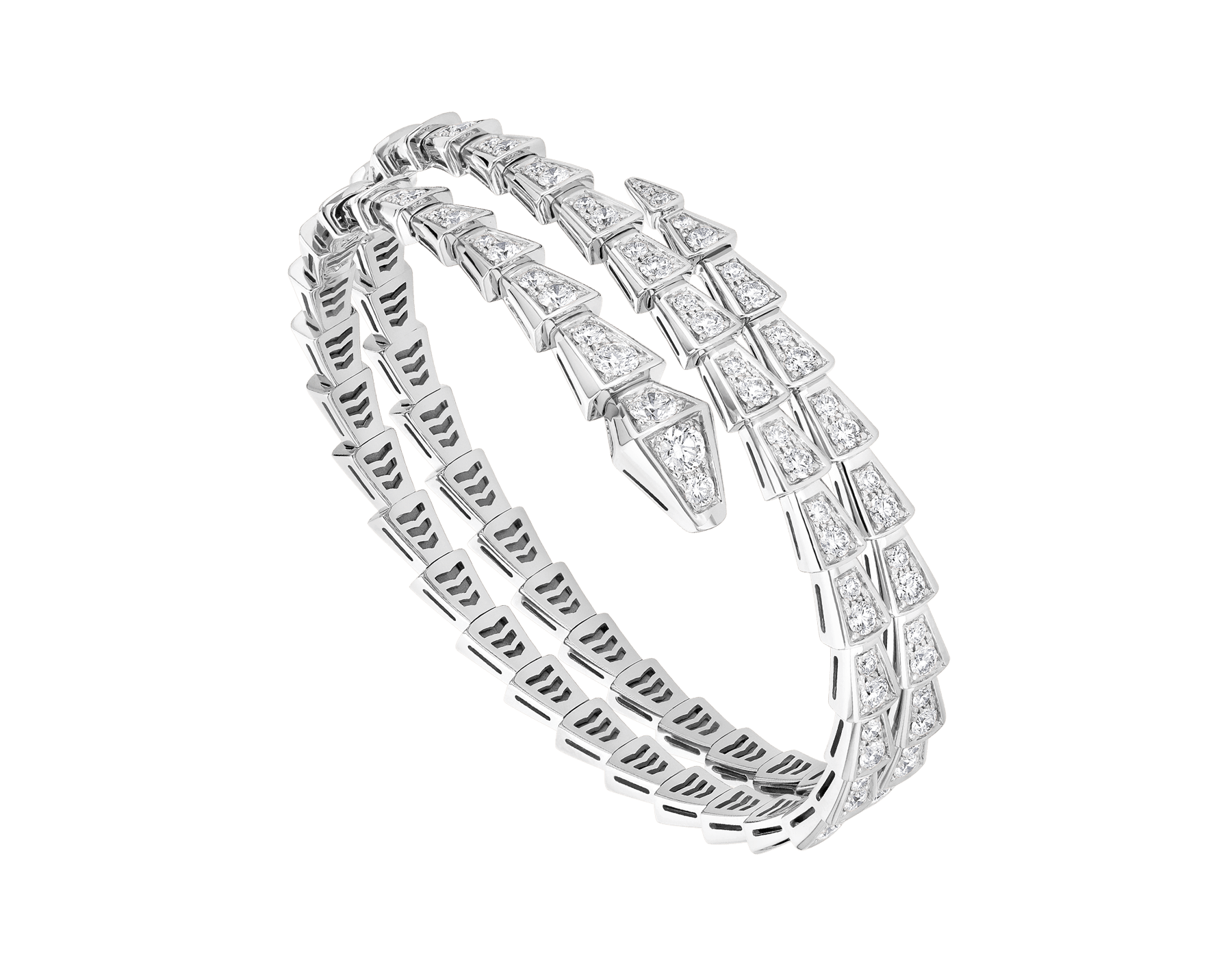 [Shinejoy]SERPENTI BRACELET SILVER DIAMOND DOUBLE ROW