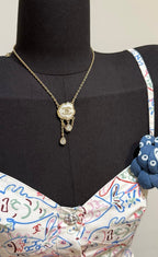 [Shinejoy] Collier pendentif en nacre et diamants Cloud Pearl