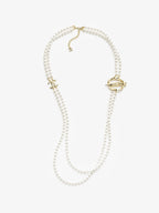 [Shinejoy]25KペンシルダブルCダブルレイヤーパールセーターチェーン
