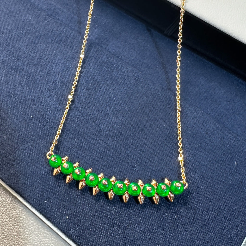 [Shinejoy]新入荷：グリーンビーズリベットネックレス