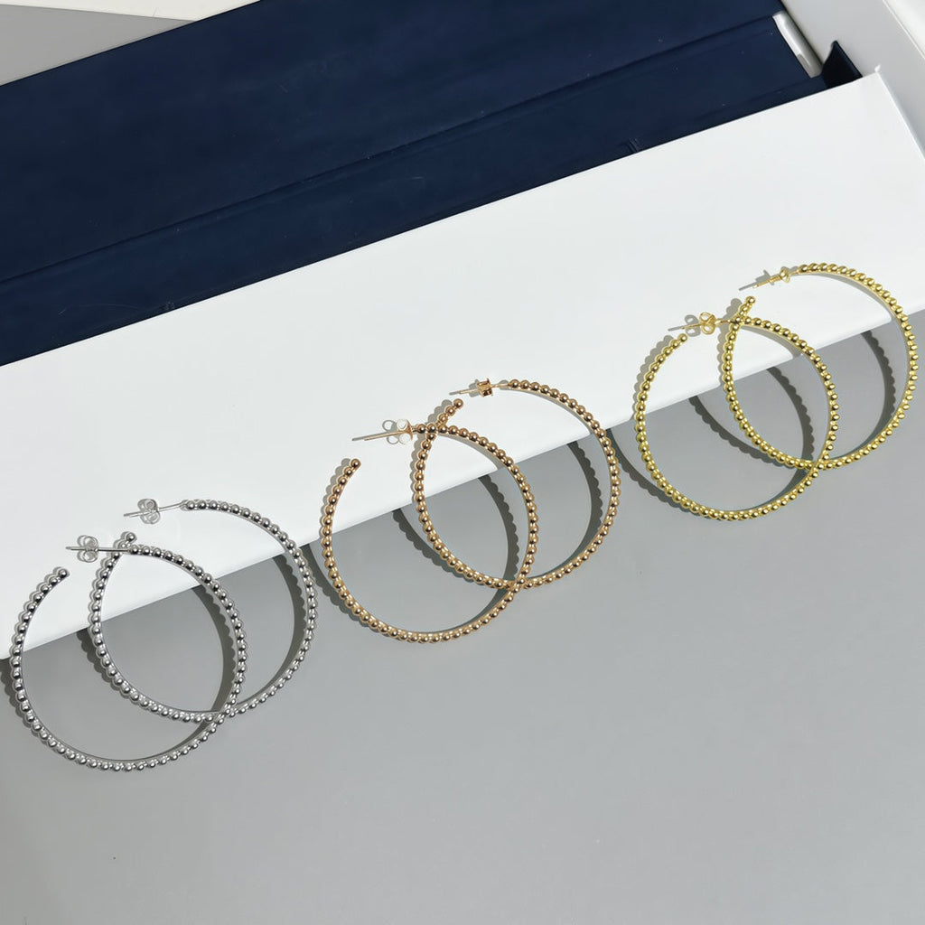 [?shinejoy]SMOOTH BEAD STUD EARRINGS