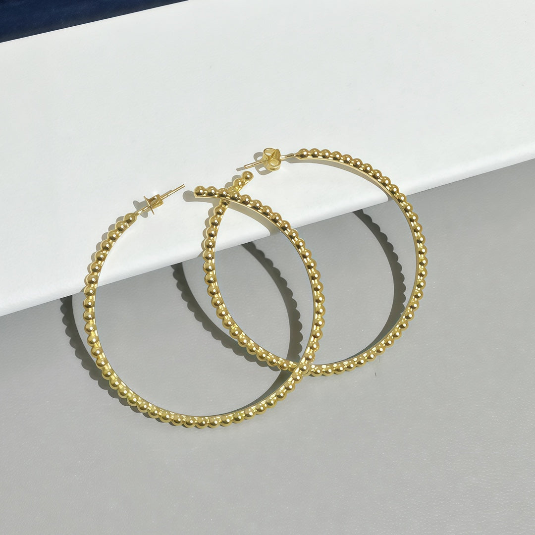 [?shinejoy]SMOOTH BEAD STUD EARRINGS