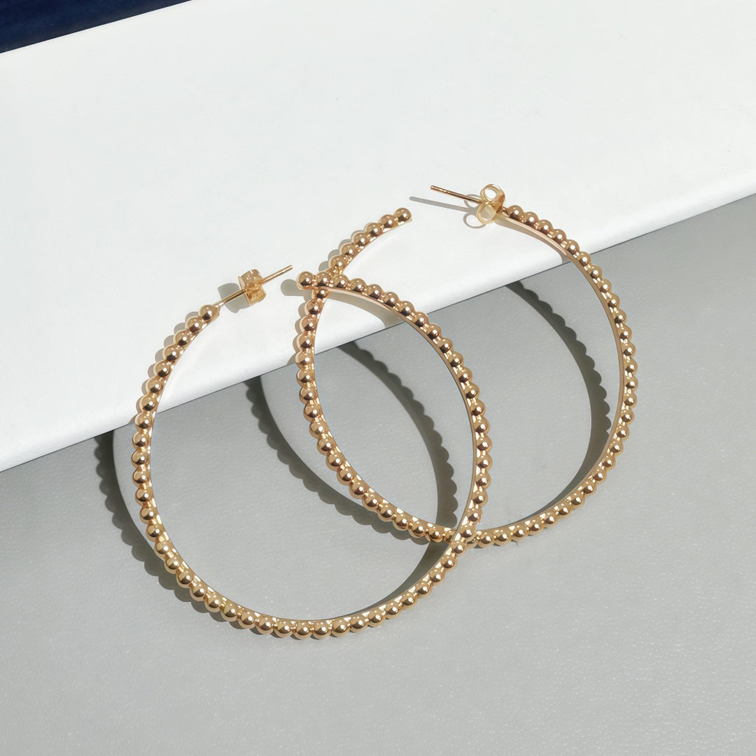 [?shinejoy]SMOOTH BEAD STUD EARRINGS