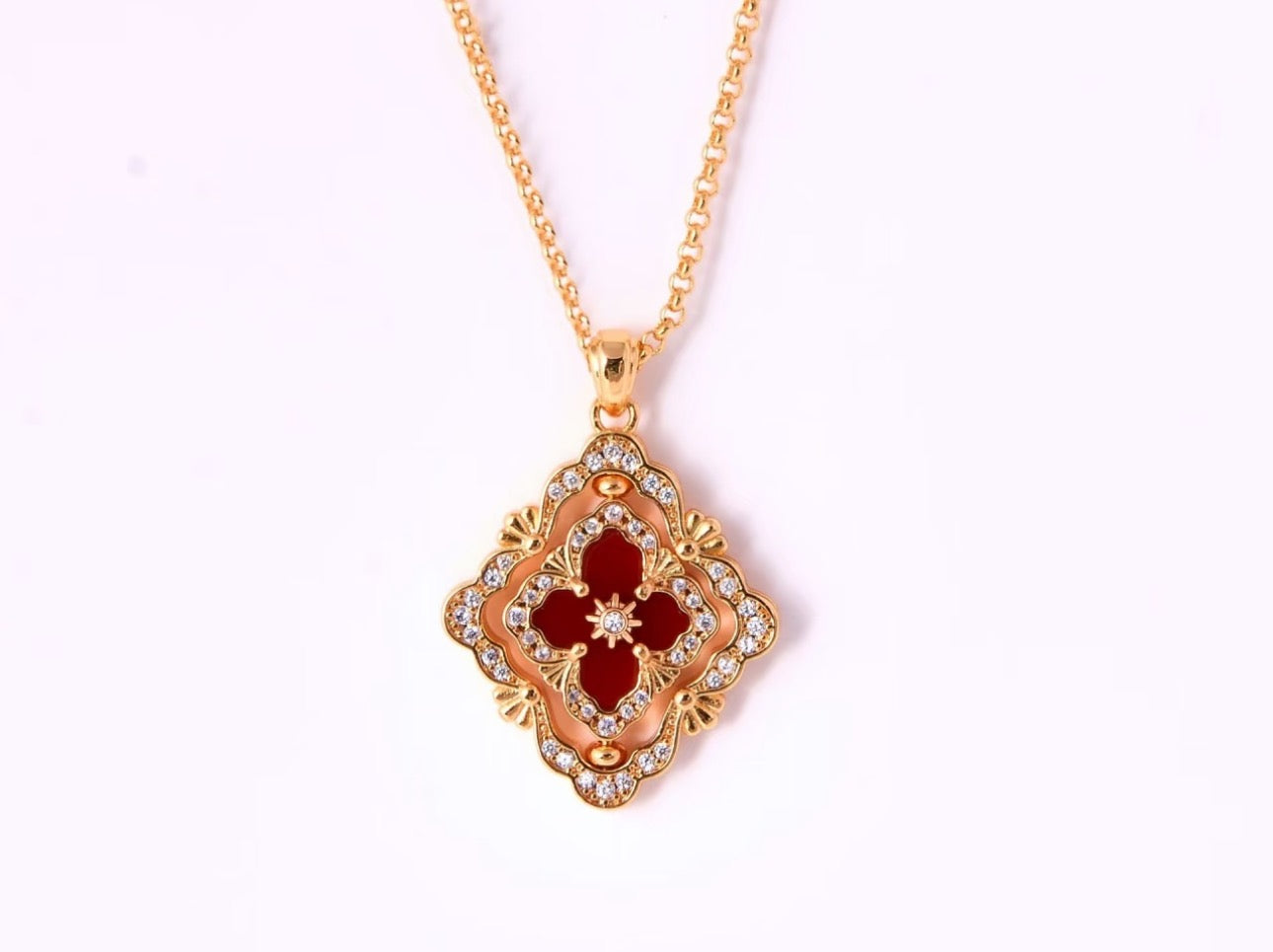 [?shinejoy] B.C.L ENAMEL ROTATING SINGLE-DIAMOND NECKLACE£¨Various colors£©