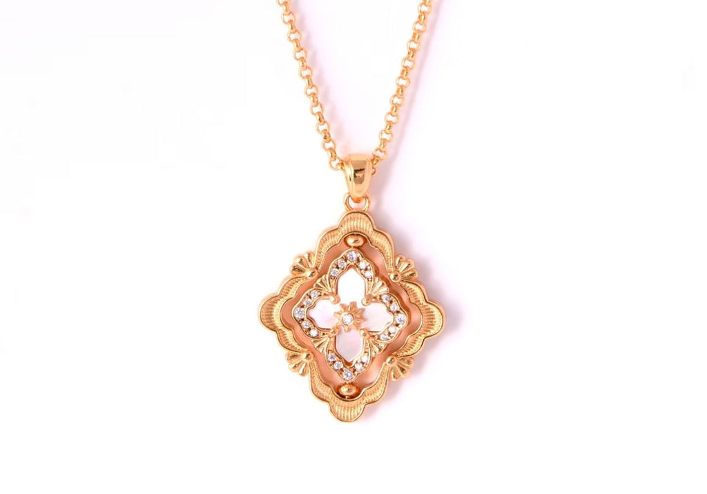 [?shinejoy] B.C.L ENAMEL ROTATING SINGLE-DIAMOND NECKLACE£¨Various colors£©
