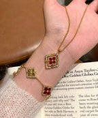 [?shinejoy] B.C.L ENAMEL ROTATING SINGLE-DIAMOND NECKLACE£¨Various colors£©