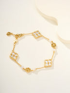[?shinejoy]B.C.L ENAMELED Three-Flower Bracelet£¨Trumpet)