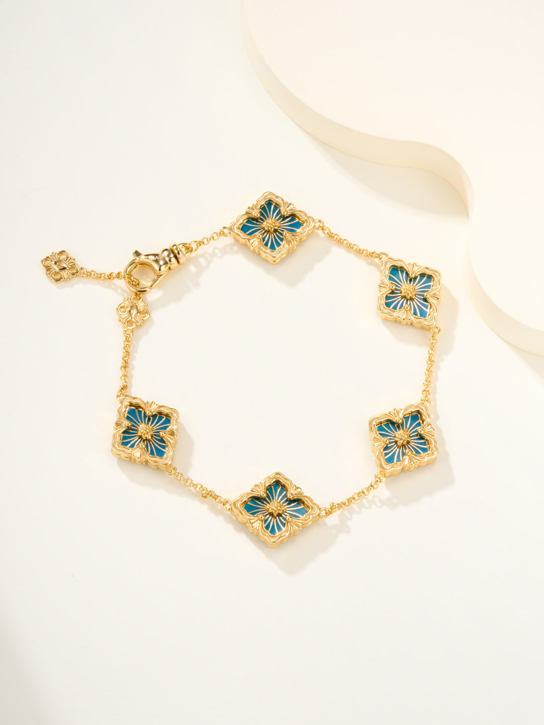 [?shinejoy]B.C.L ENAMELED Five-Flower Bracelet£¨Various Colors)