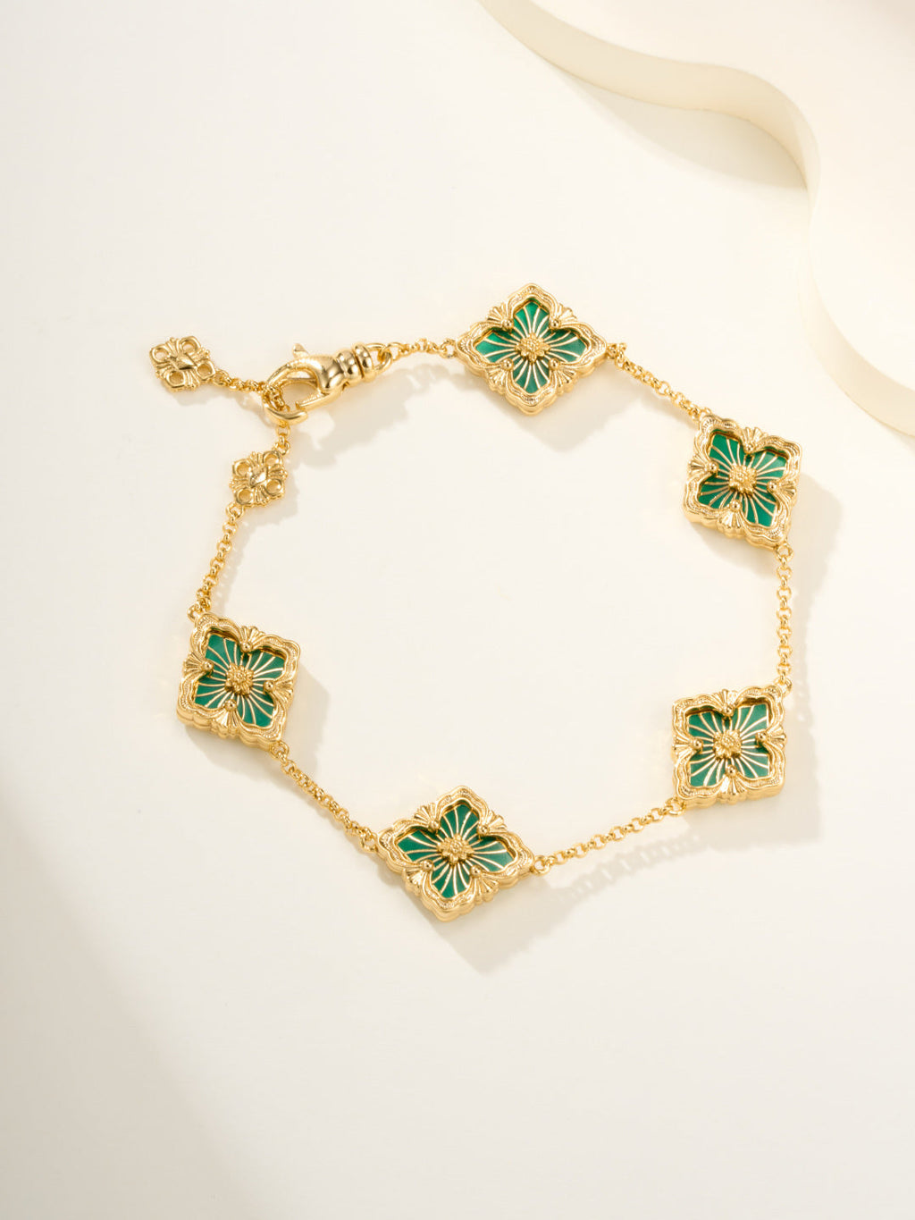 [?shinejoy]B.C.L ENAMELED Five-Flower Bracelet£¨Various Colors)