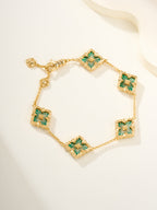 [?shinejoy]B.C.L ENAMELED Five-Flower Bracelet£¨Various Colors)