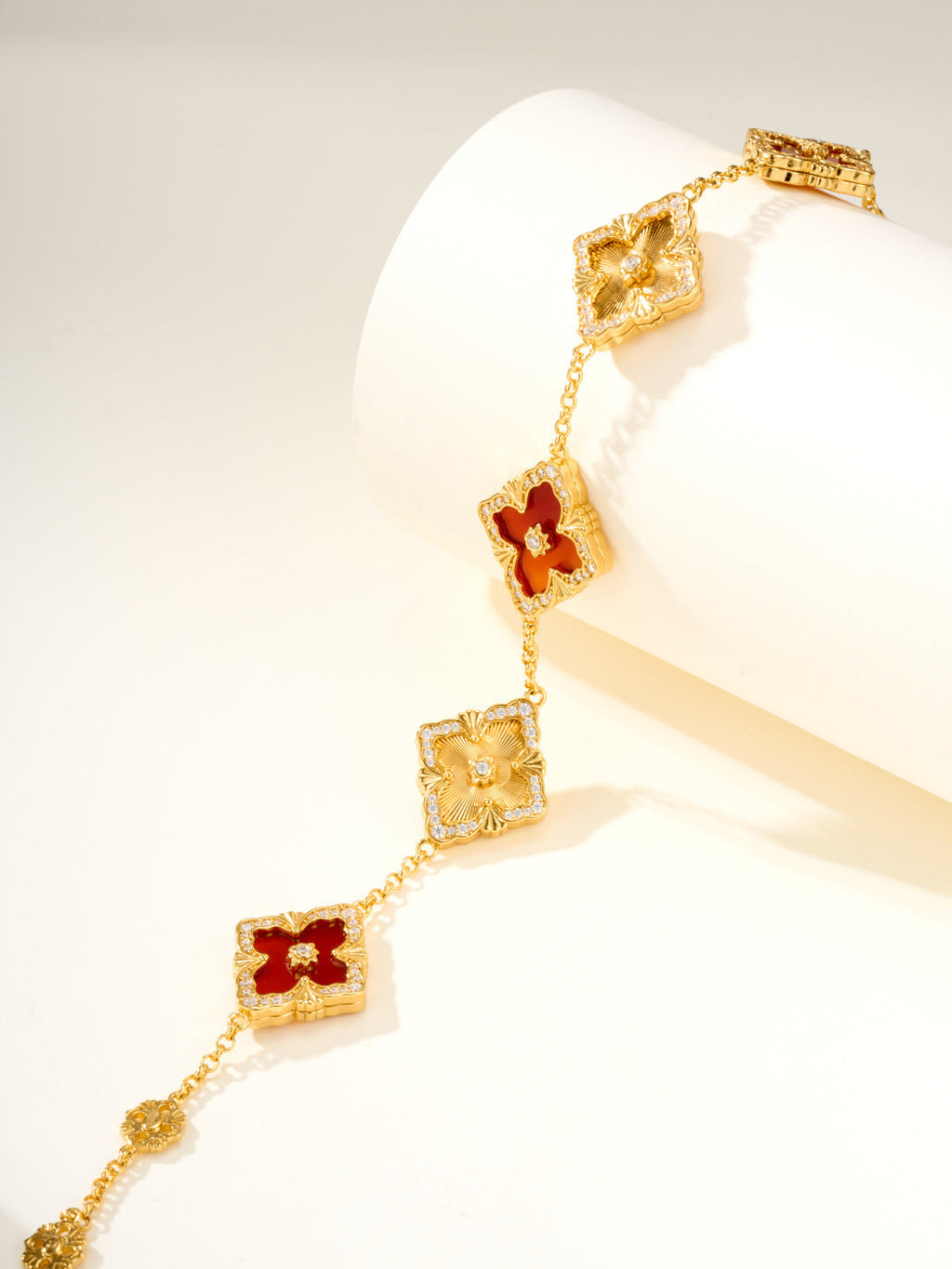[?shinejoy]B.C.L ENAMELED Five-Flower Bracelet£¨Various Colors) BIG SIZE