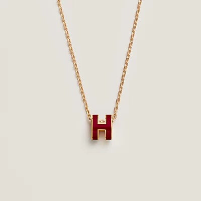 [Shinejoy]HM CLIC RED ENAMEL GOLD NECKLACE