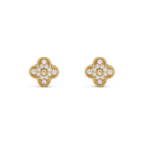[Shinejoy]CLOVER MEDIUM 1 MOTIFS FUll DIAMOND EARRINGS