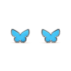 [Shinejoy]BUTTERFLY TURQUOISE EARRINGS SILVER