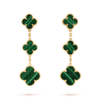 [Shinejoy]CLOVER MALACHITE 3 MOTIFS GOLD
