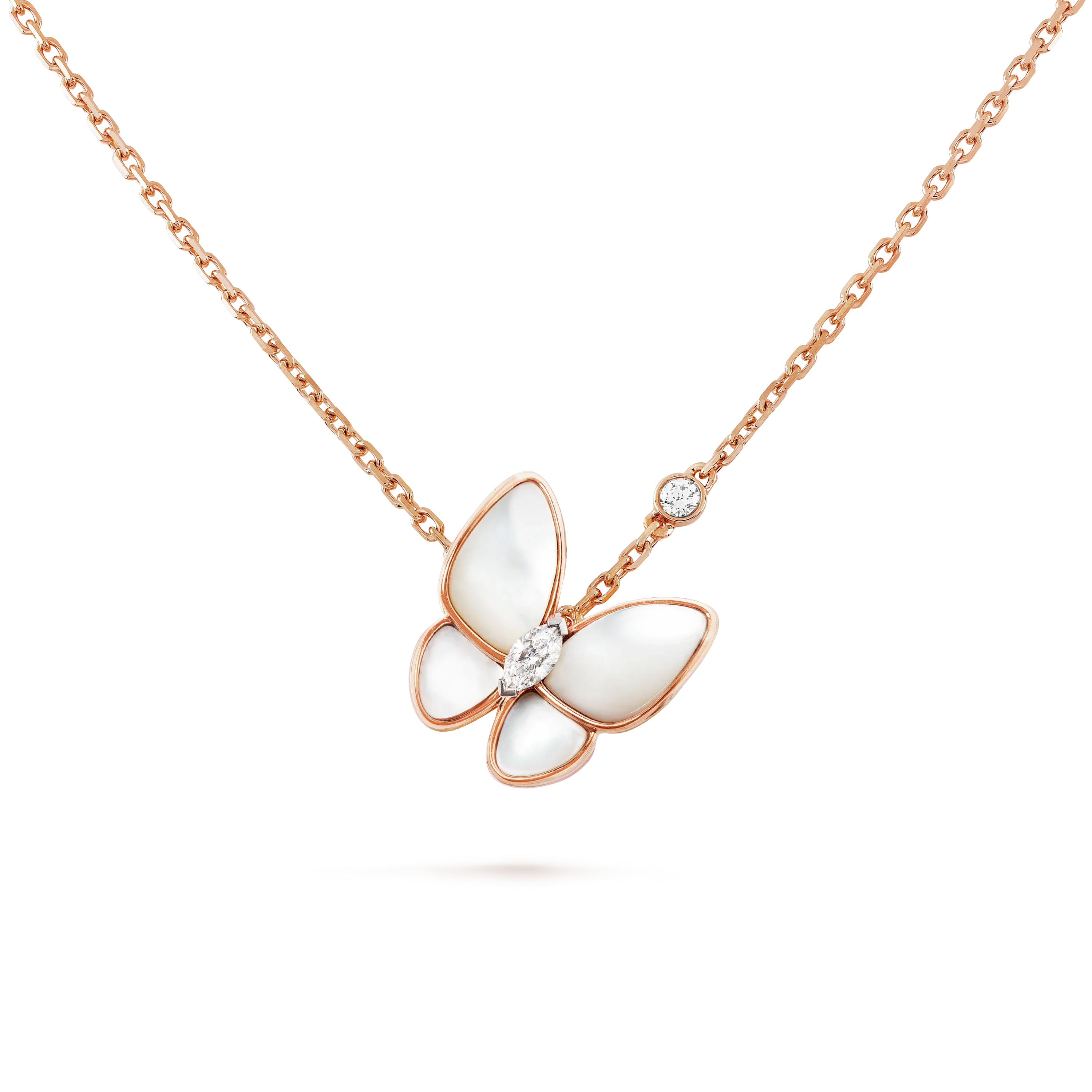 [Shinejoy]BUTTERFLY MOP DIAMOND NECKLACE