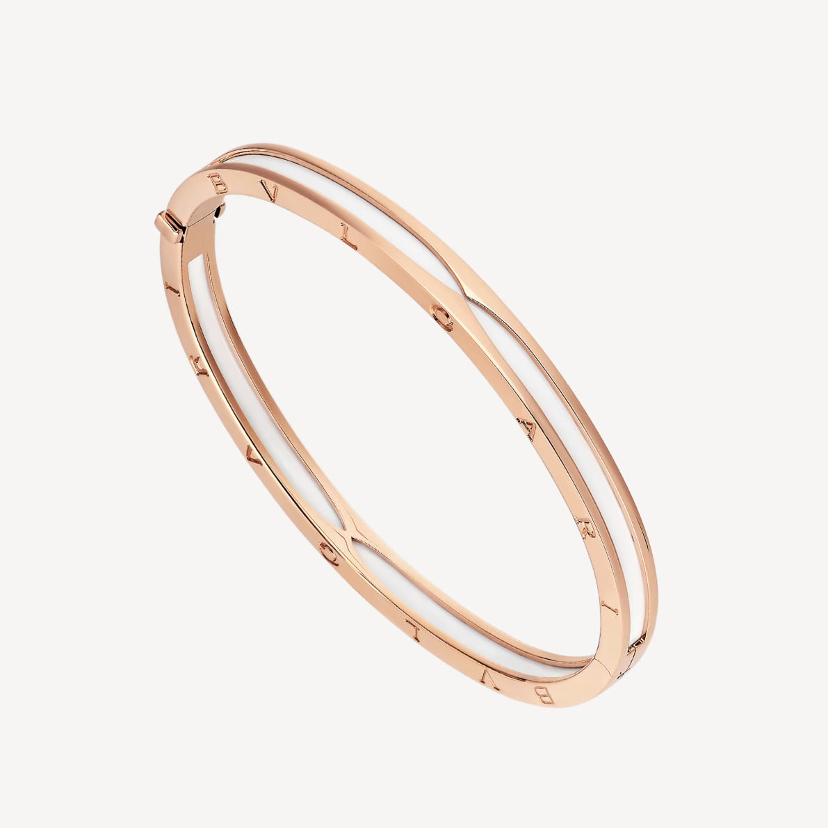 [Shinejoy]ZERO 1 PINK GOLD WITH WHITE CERAMIC BRACELET