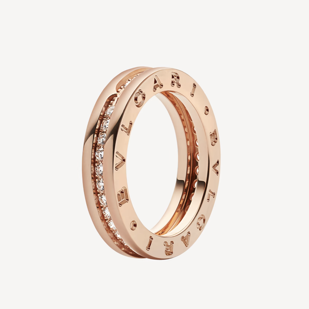 [Shinejoy]ZERO 1 ONE-BAND PAVED DIAMONDS ON THE SPIRAL RING