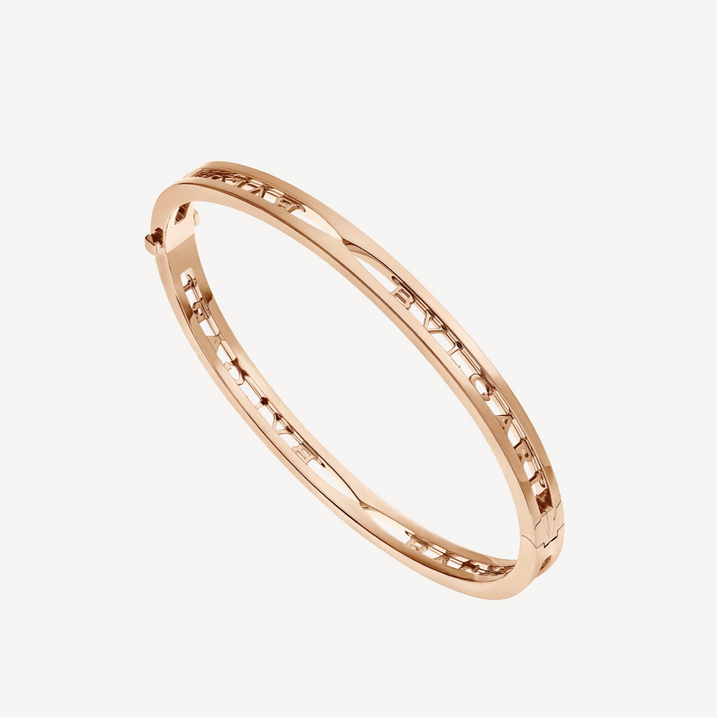 [Shinejoy]ZERO 1 SPIRAL LOGO PINK GOLD BRACELET