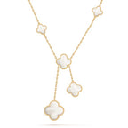 [Shinejoy]CLOVER MOTHER OF PEARL NECKLACE 6 MOTIF