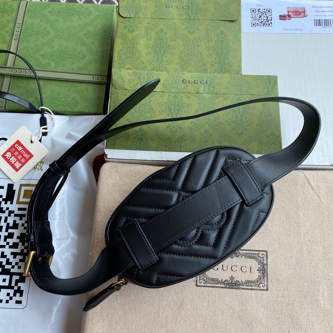 マーモント ベルトバッグ 18 ブラック カーフスキン