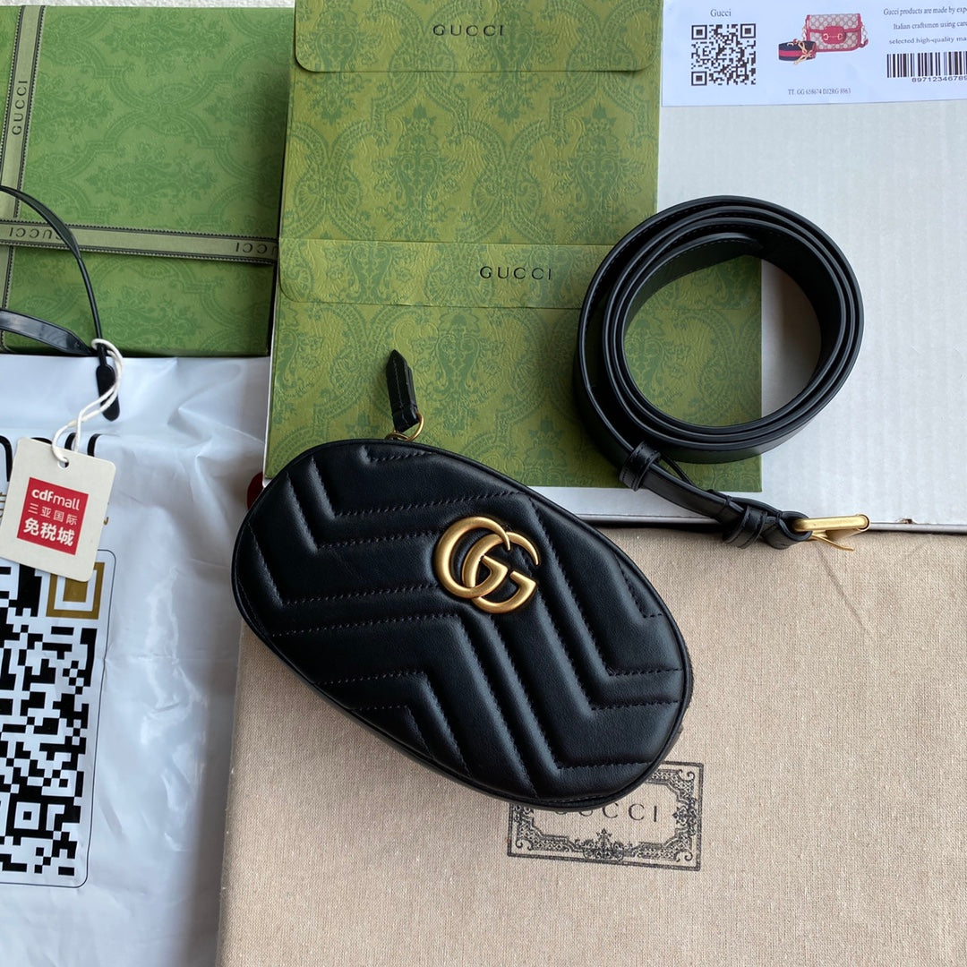 マーモント ベルトバッグ 18 ブラック カーフスキン