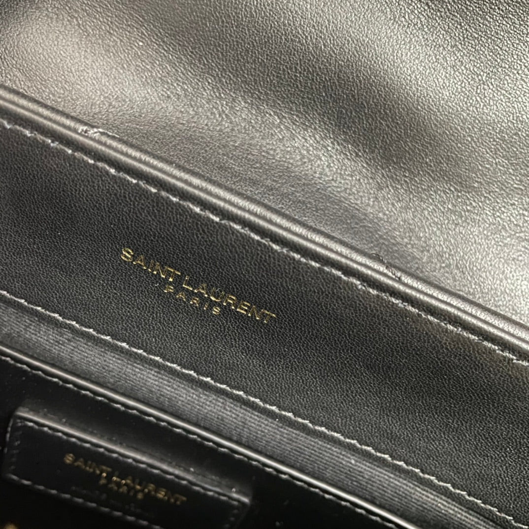 ルル スモール 25インチ ブラック ラムスキン ゴールド金具