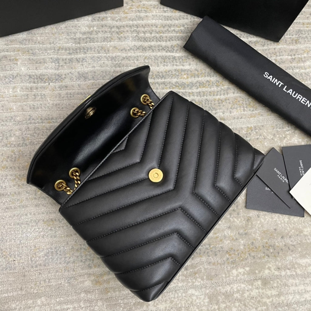 ルル スモール 25インチ ブラック ラムスキン ゴールド金具