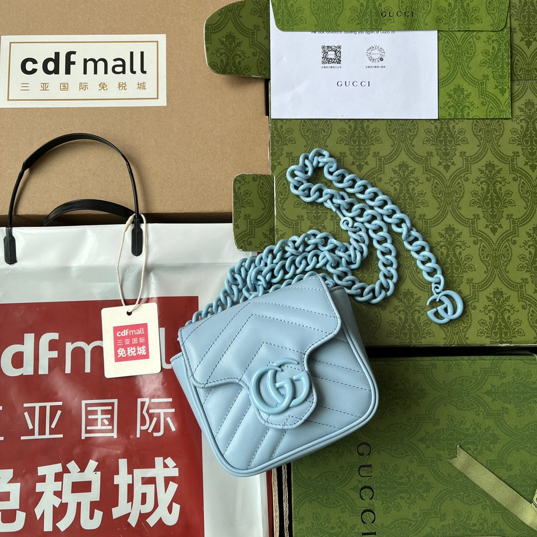 マーモント バッグ 12インチ スカイブルー カーフスキン