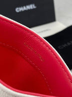 CCカードホルダー 19.5 ホワイト グレインカーフスキン ゴールドアイコン