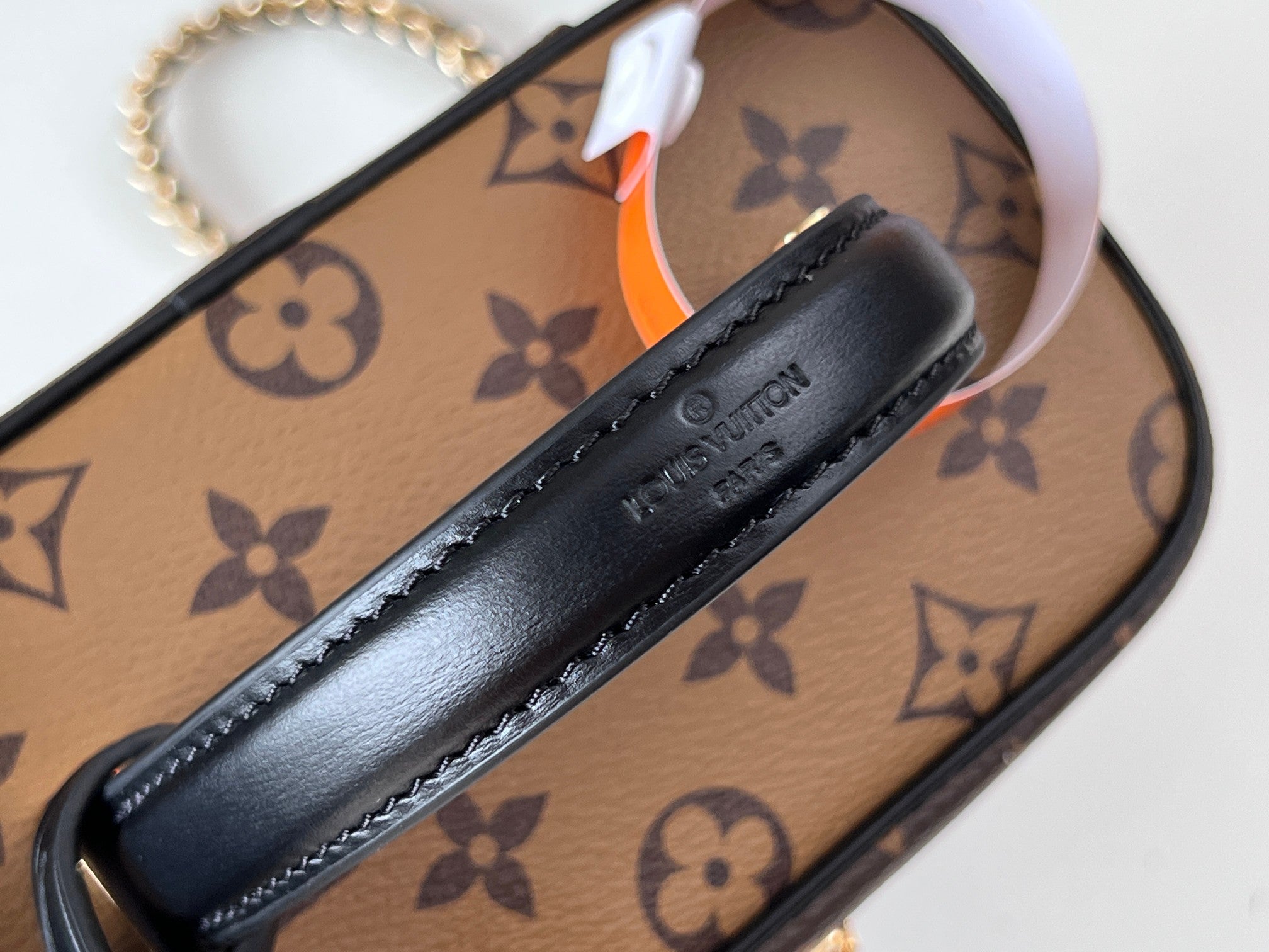 LV 25S VANITY 19 IN DARK BROWN MONOGRAM COATED CANVAS LEATHER TRIM BLACK