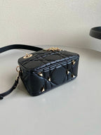 MINI LADY 19 BAG IN BLACK LAMBSKIN