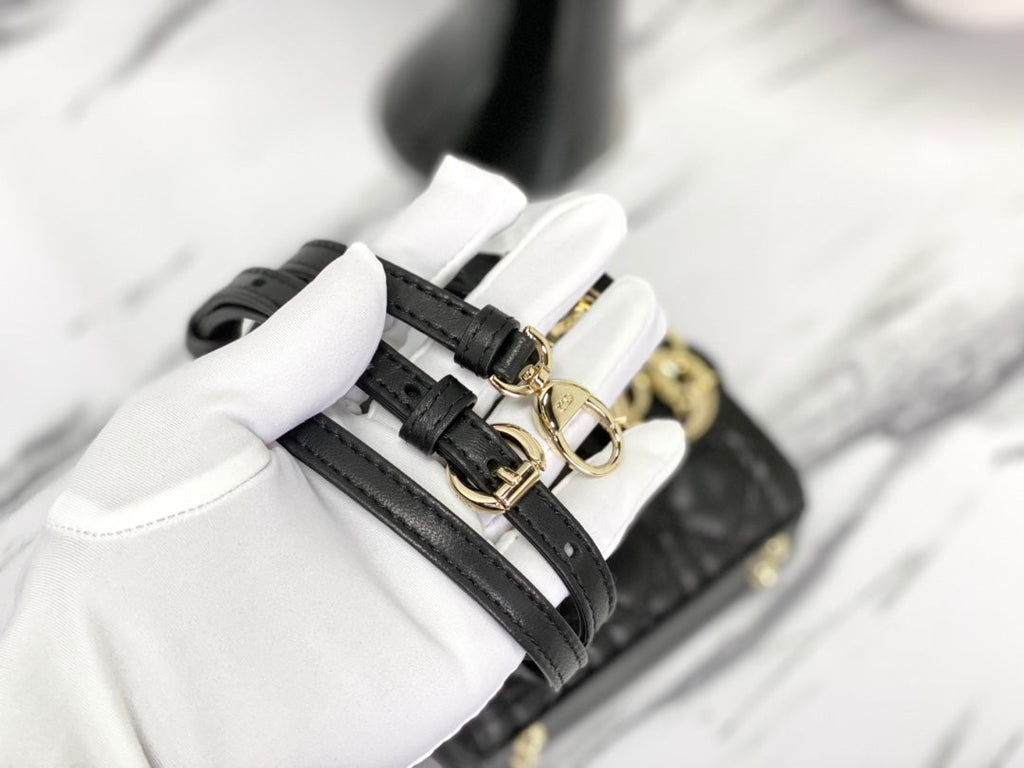 マイクロ レディ 12 バッグ（ブラック ラムスキン）