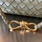 SMALL ANDIAMO 29 IN ECRU BEIGE LAMBSKIN