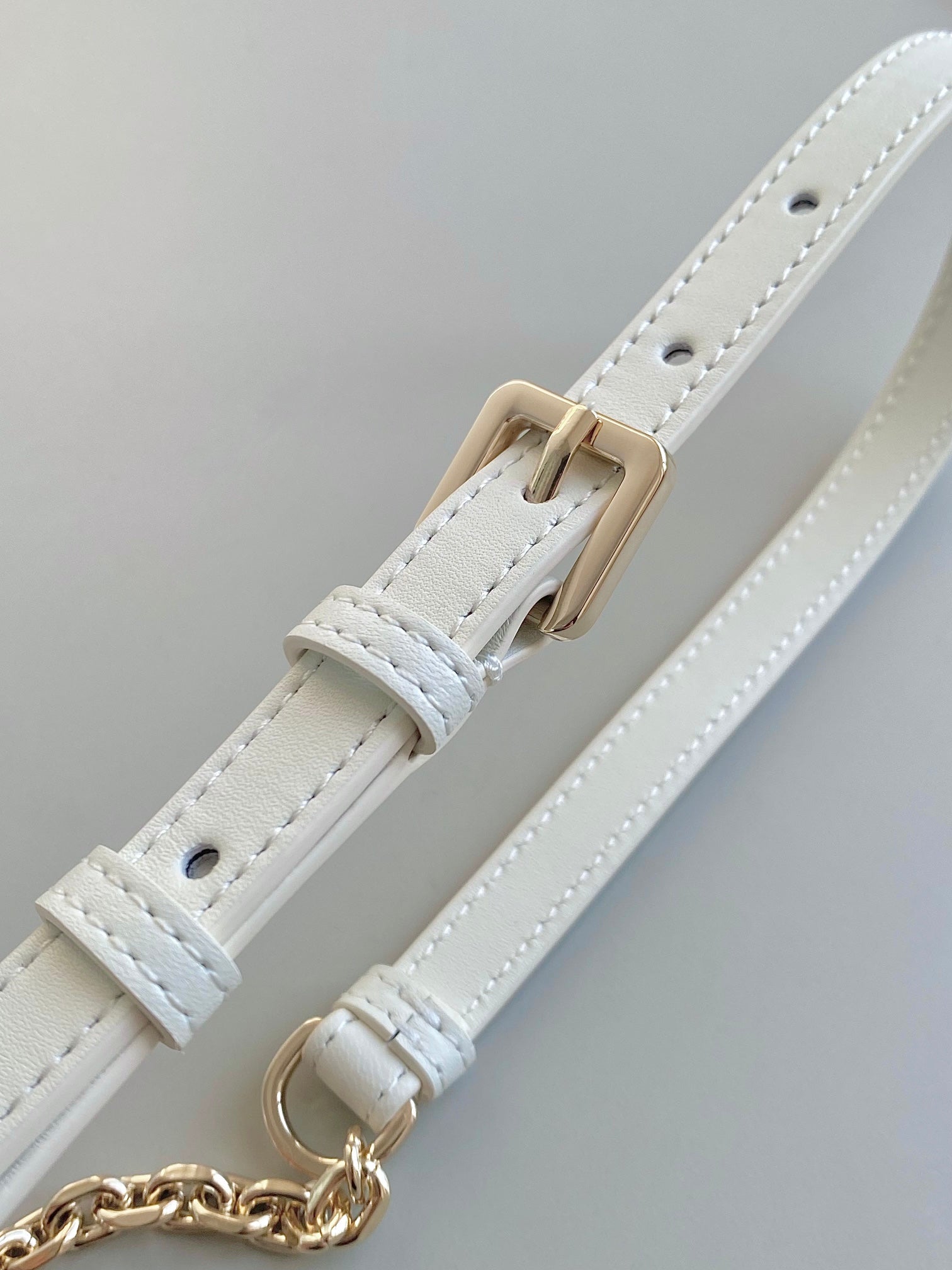 Sac Miss Lady 24 grand format en cuir d'agneau blanc