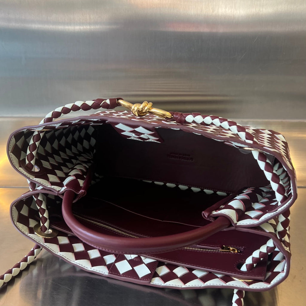 ミディアム アンダモ 32 レッド ホワイト カーフスキン